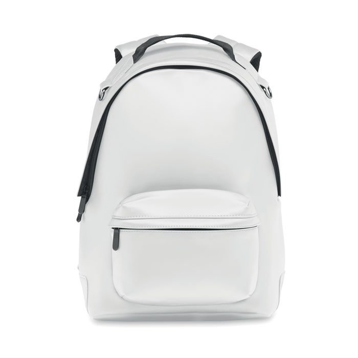 Laptop 15" soft PU backpack Bianco item picture top