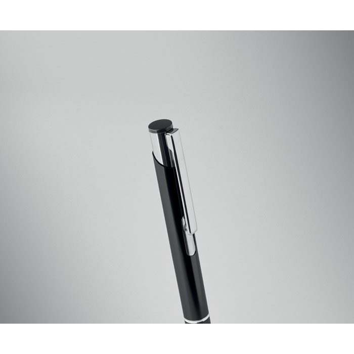 Penna a sfera in alluminio Nero item picture top