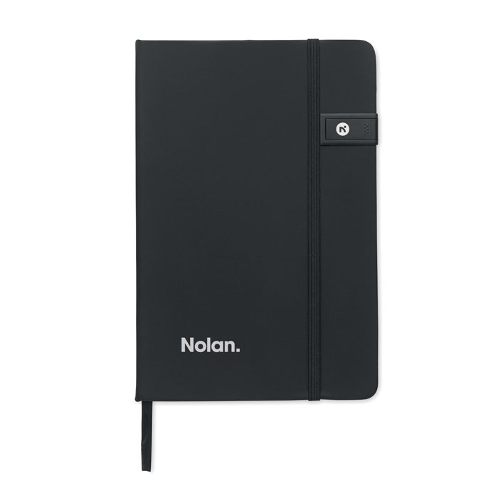 A5 notebook w/ integrated USB Nero item picture printed