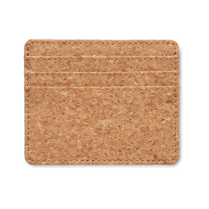 Cork cardholder with RFID Beige item picture side