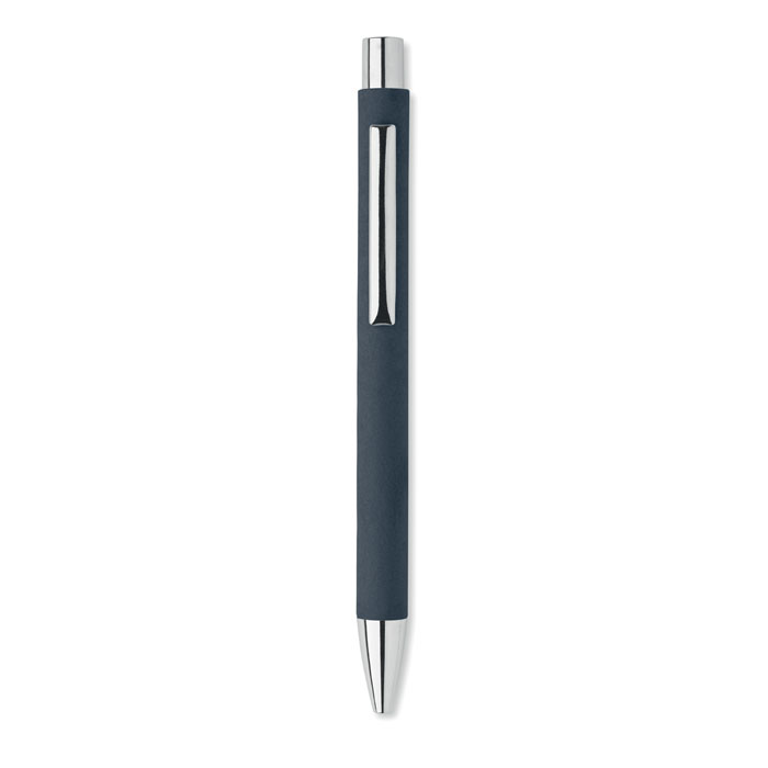 Recycled paper push ball pen Francese Navy item picture back