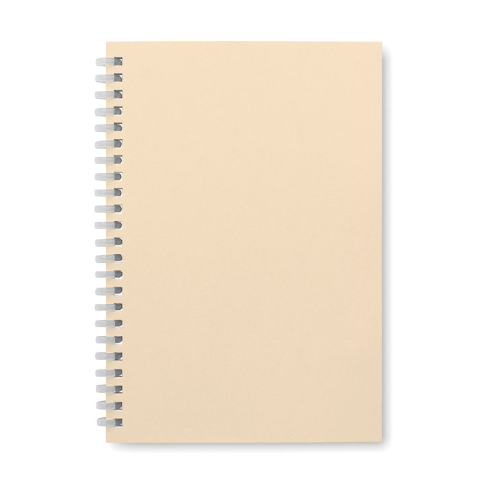 Notebook in cartone riciclato A5 Beige item picture side