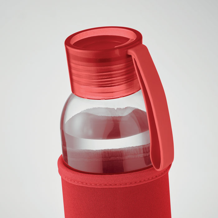 Recycled glass bottle 500 ml Rosso item picture top