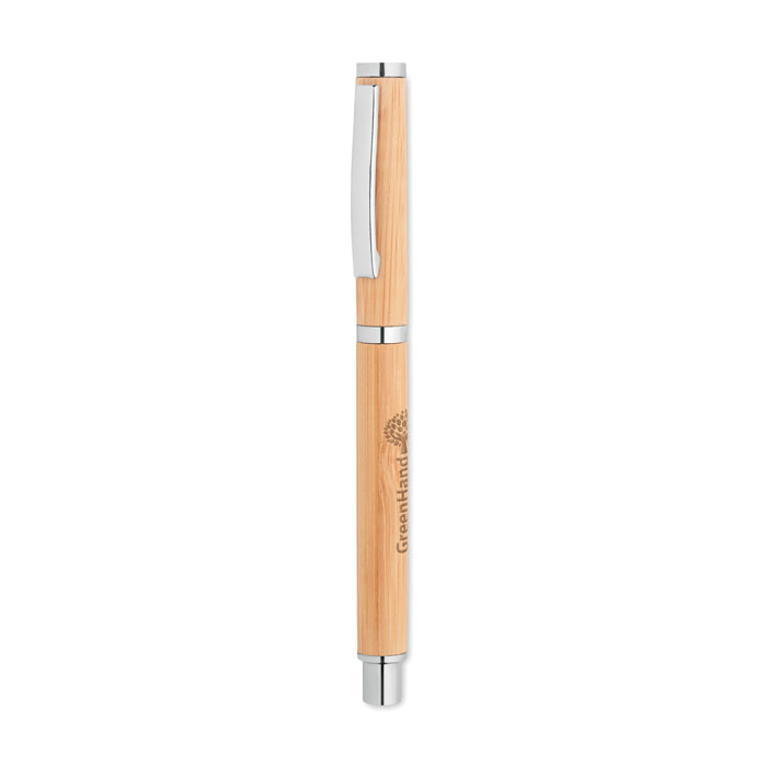 Penna gel di bamboo wood item picture printed