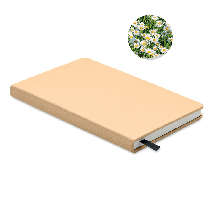 Notebook A5 in carta riciclata Beige item picture front