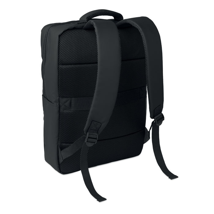 15" PU RPET laptop backpack Nero item picture back