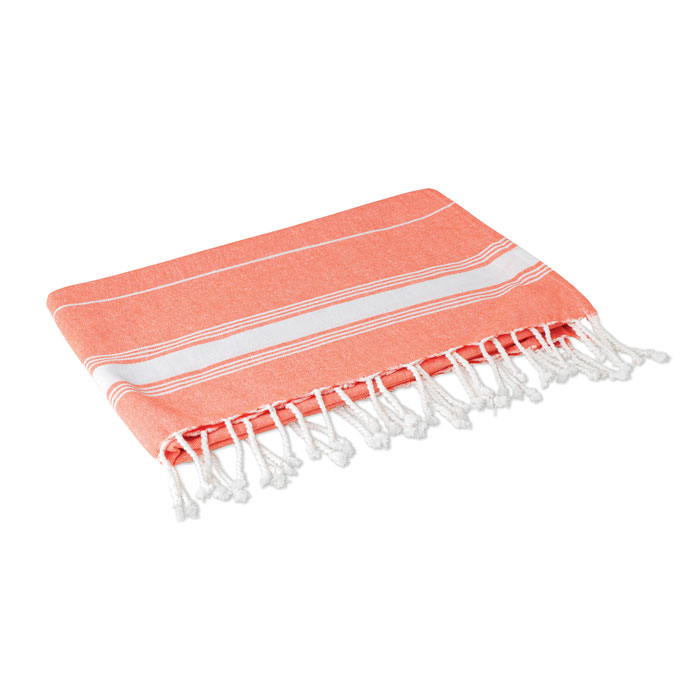Beach towel cotton  180 gr/m² orange item picture back
