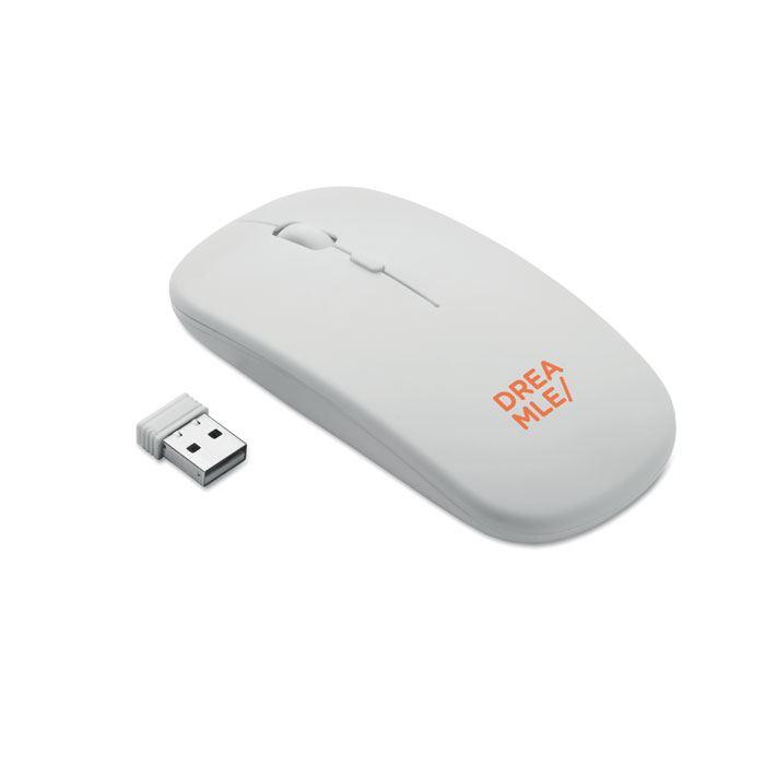 Rechargeable wireless mouse Bianco item picture printed
