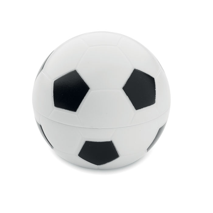 Lip balm in football shape Bianco/Nero item picture open