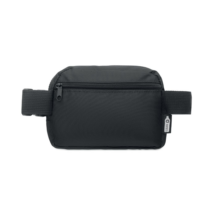 300D RPET polyester waist bag Nero item picture side