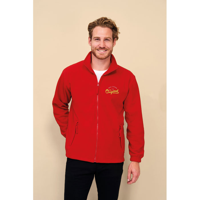 NORTH Zipped Fleece Jacket Rosso item picture printed