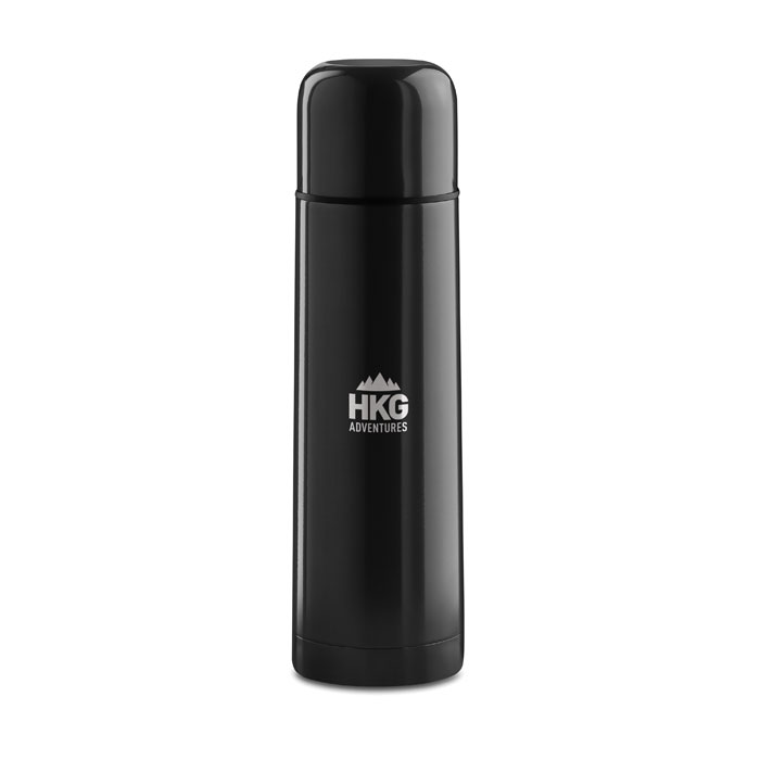 Thermos black item picture printed