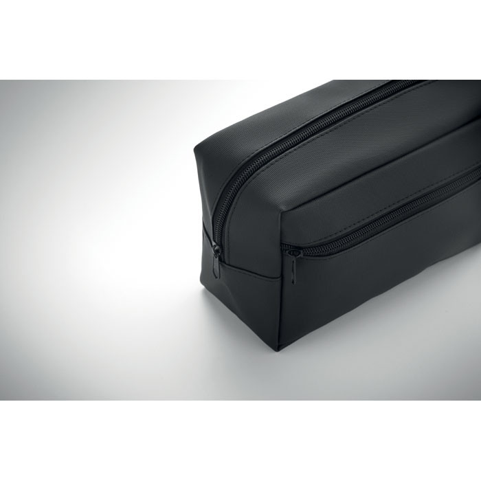 Beauty case in 600D RPET Nero item picture open