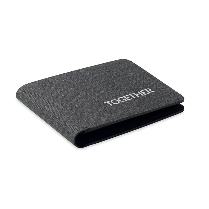 Anti-loss finder PU wallet Nero item picture printed