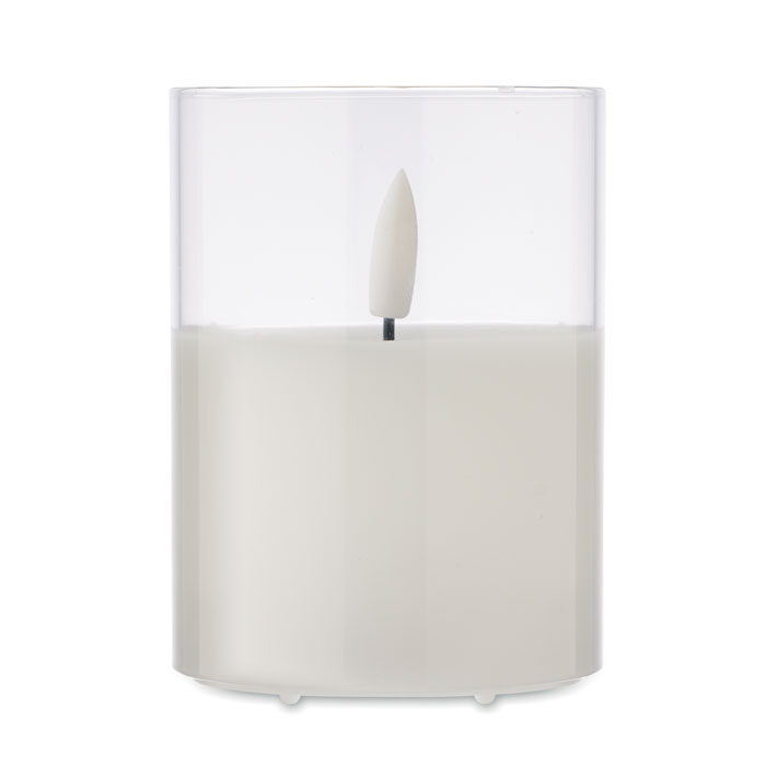 LED wax candle in glass holder Bianco item picture side