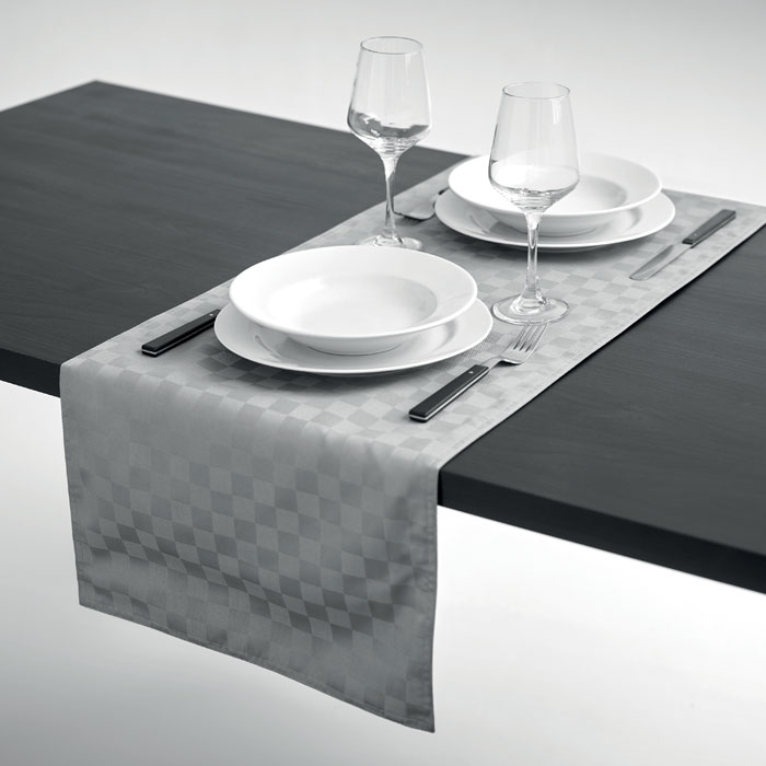 Table runner in polyester Grigio item detail picture