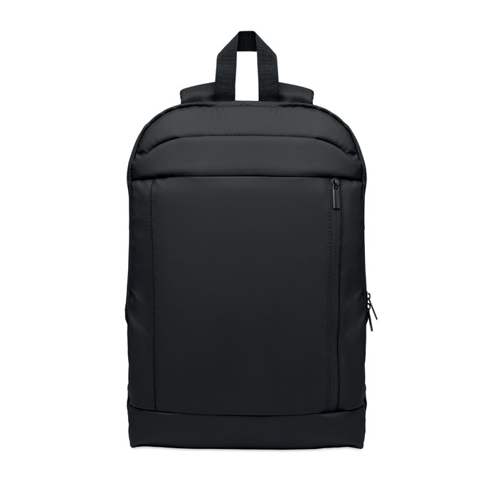 Expandable 600D RPET backpack Nero item picture top