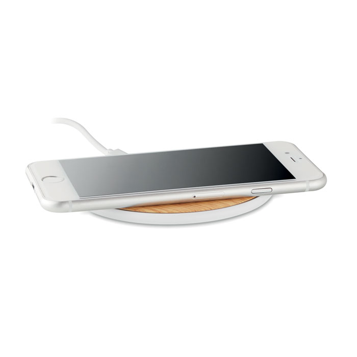 Wireless charger round 5W Bianco item picture top