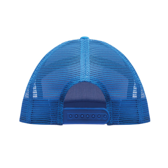 7 panel flat visor cap Blu Royal item picture side