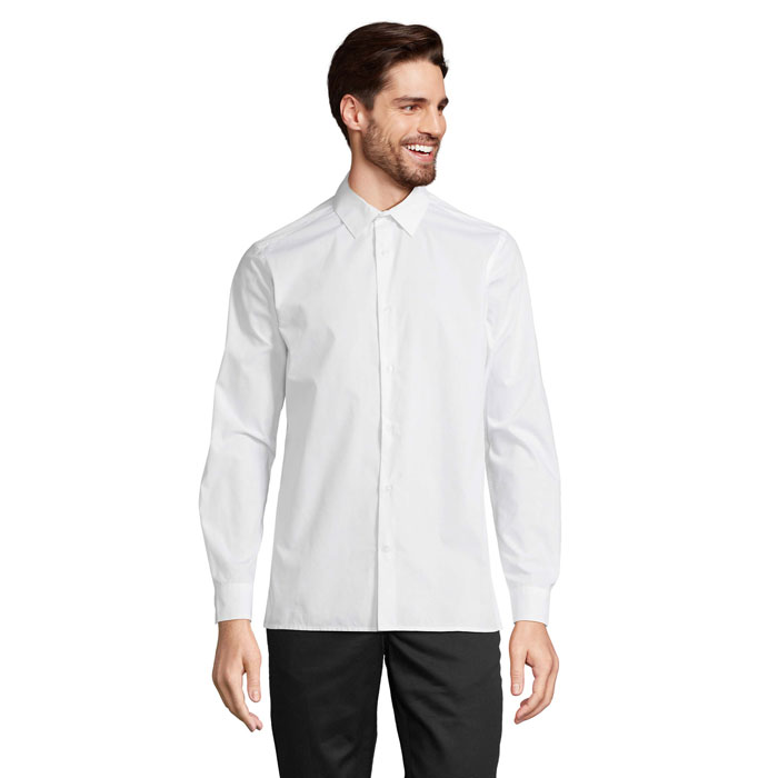 BAILEY MEN POPLIN SHIRT Bianco item picture front