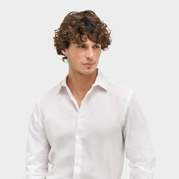 BAILEY MEN POPLIN SHIRT Bianco item picture 3