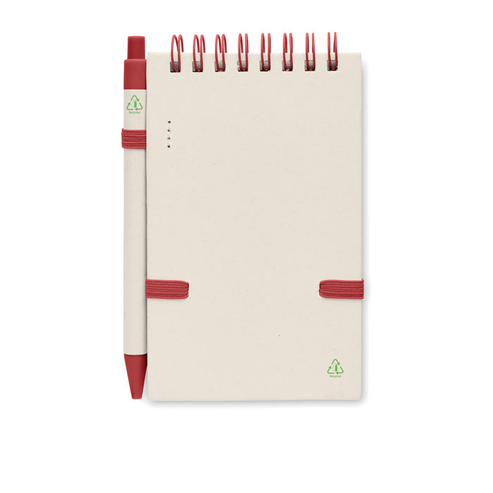 A6 milk carton notebook set Rosso item picture back
