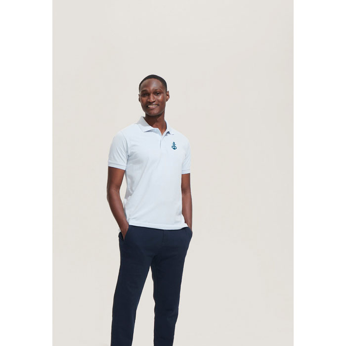 PERFECT MEN Polo 180g Cielo item picture printed