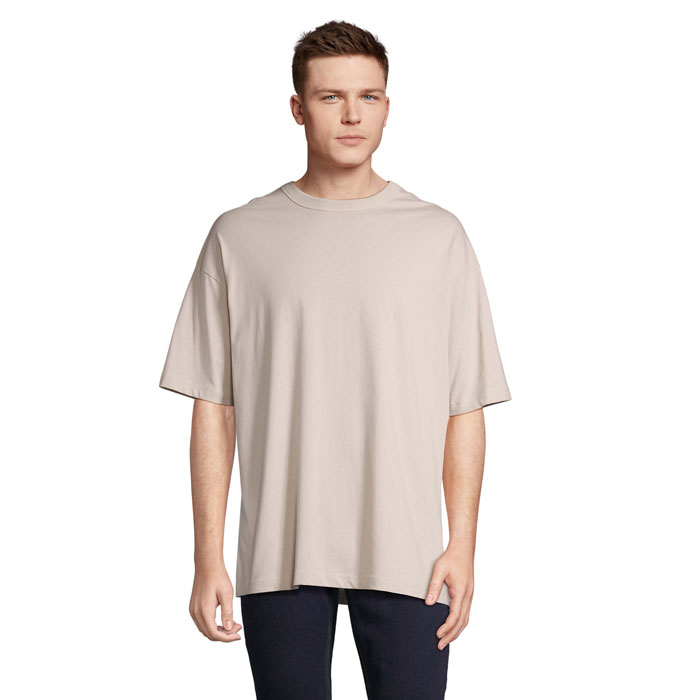 BOXY MEN T-SHIRT OVERSIZE Bianco Sporco item picture front