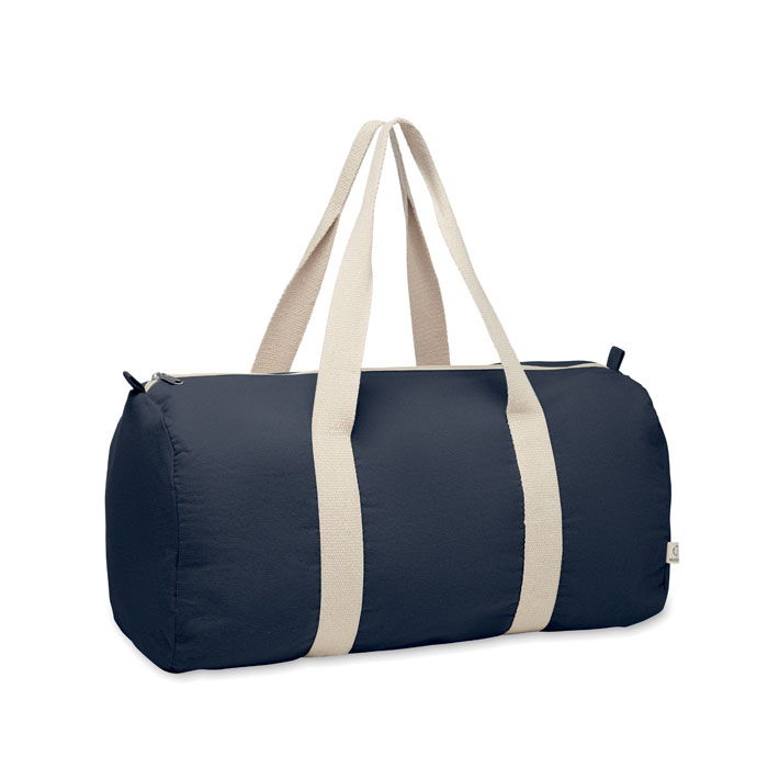 Recycled cotton sports bag Francese Navy item picture front