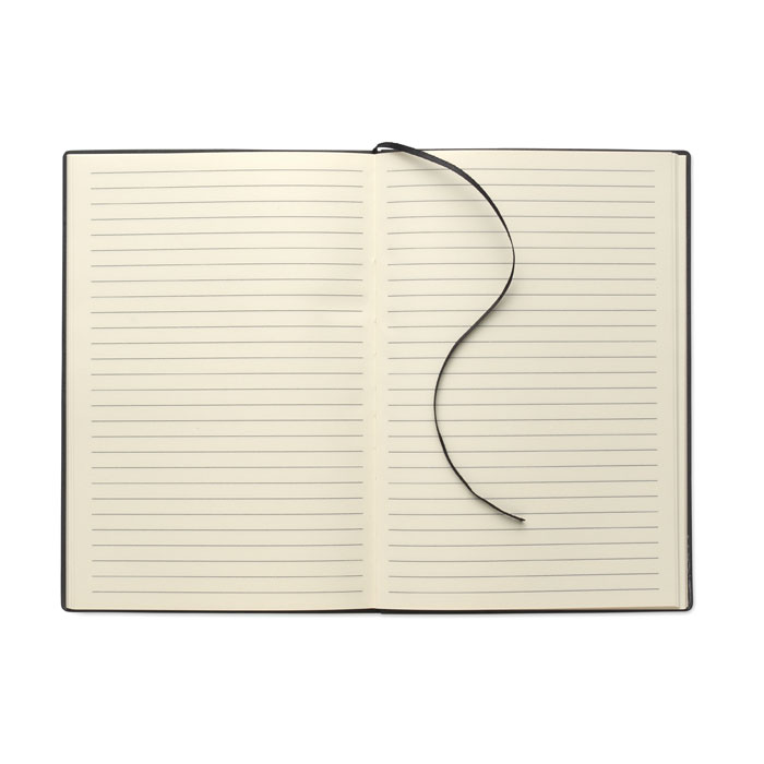 Notebook A5 in morbido PU Nero item picture open