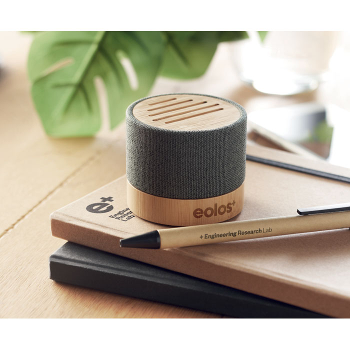 Speaker wireless Bamboo RPET black item ambiant picture