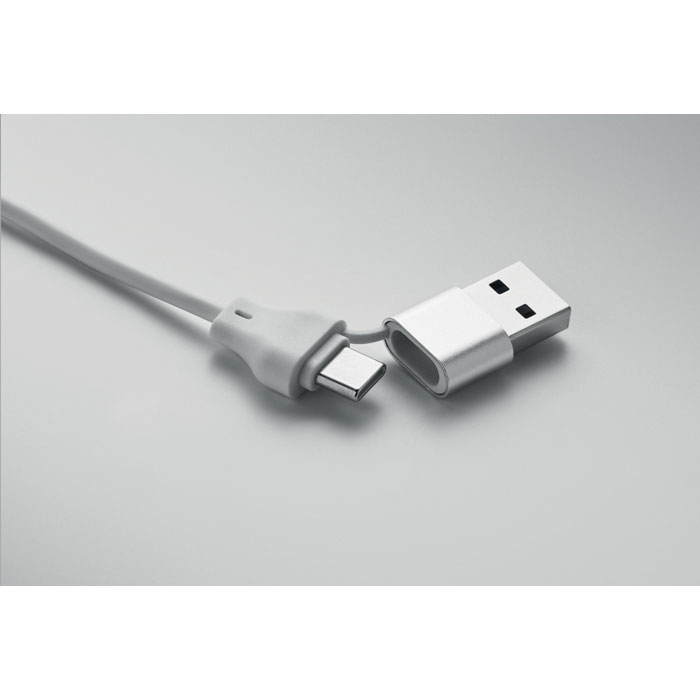 Portachiavi con cavo 4 in 1 60W Bianco item picture 2