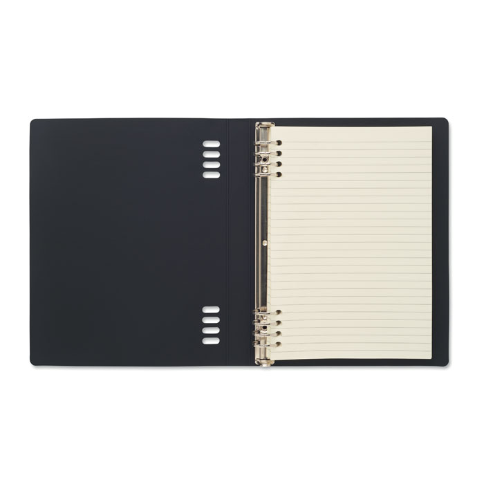 Notebook A5 ricaricabile in PU Nero item picture back