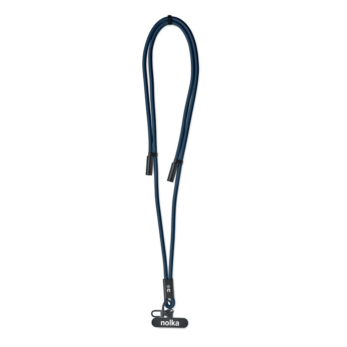 60W charging and data lanyard Francese Navy item picture printed
