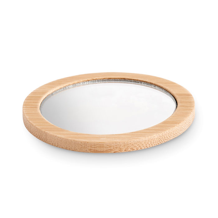 Specchio da trucco in bamboo wood item picture open