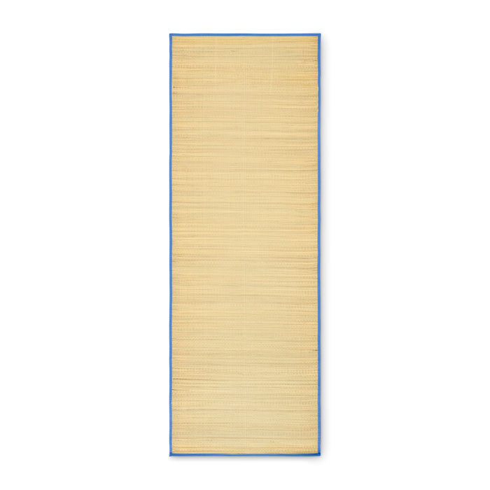 Natural straw beach mat Blu Royal item picture top