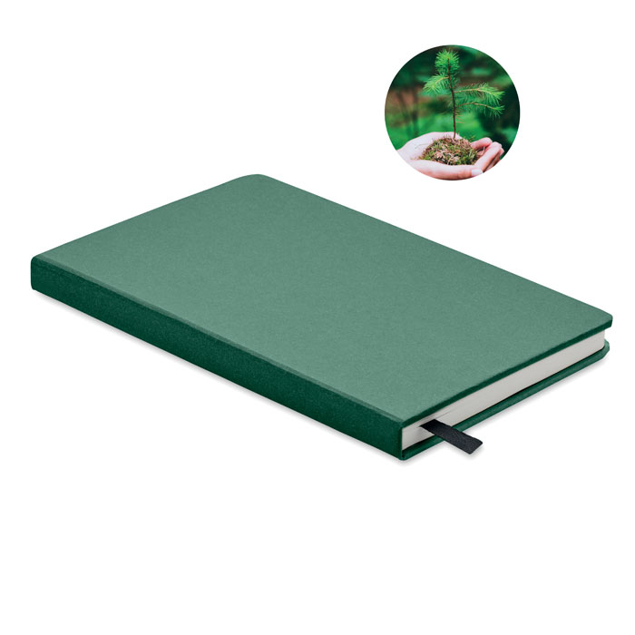 Notebook A5 in carta riciclata Dark green item picture front