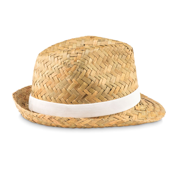 Cappello in paglia naturale Bianco item picture back