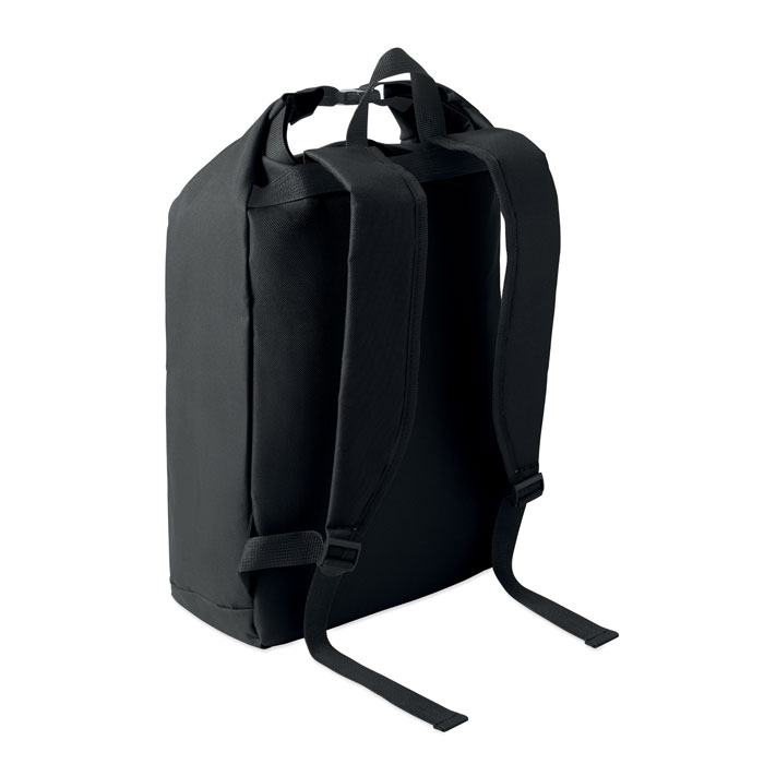 15'' roll top laptop backpack Nero item picture back