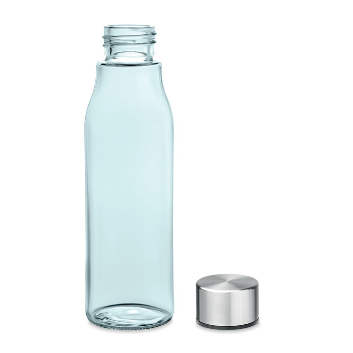 Glass drinking bottle 500 ml Blu Trasparente item picture open