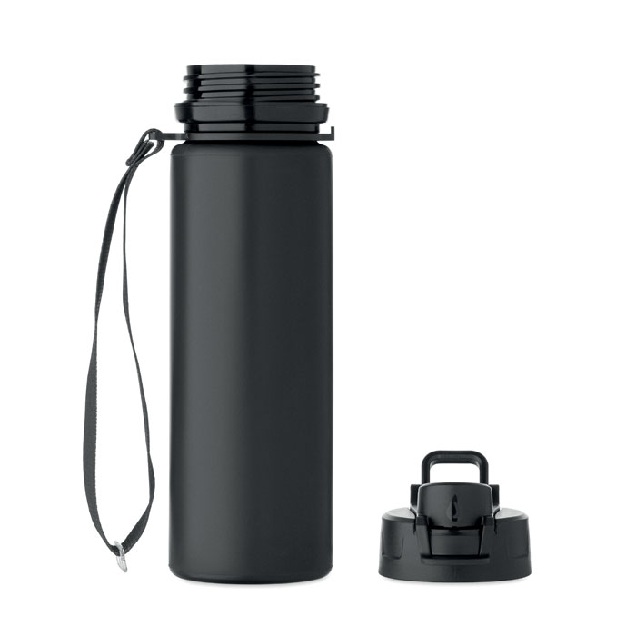 Foldable silicone sports bottle Nero item picture 4