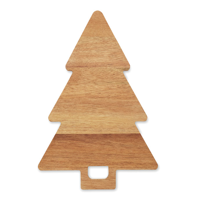 Acacia serving board Xmas tree Legno item picture open