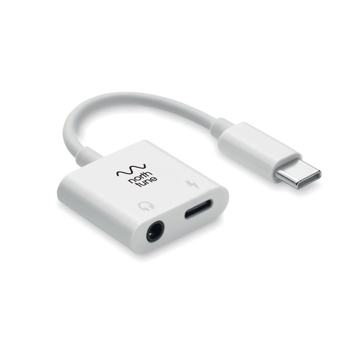 Splitter audio con jack ABS di Bianco item picture printed