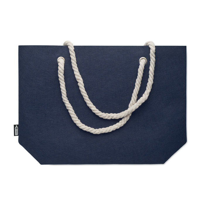 Borsa da spiaggia in feltro RPET Blu item picture top