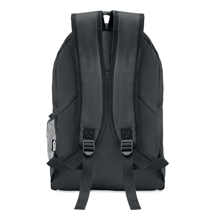 600D RPET 2 tone backpack Nero item picture top