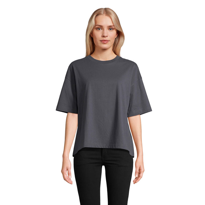 BOXY WOMEN OVERSIZE T-SHIRT Grigio Topo item picture front
