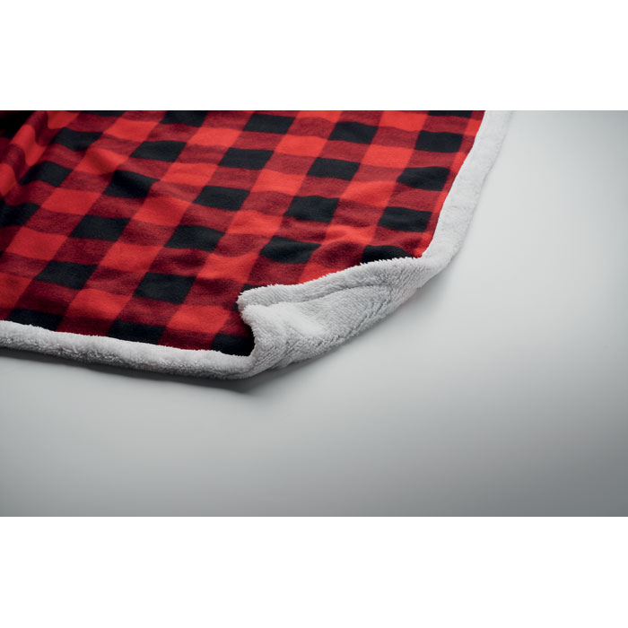 RPET sherpa fleece blanket Rosso item detail picture