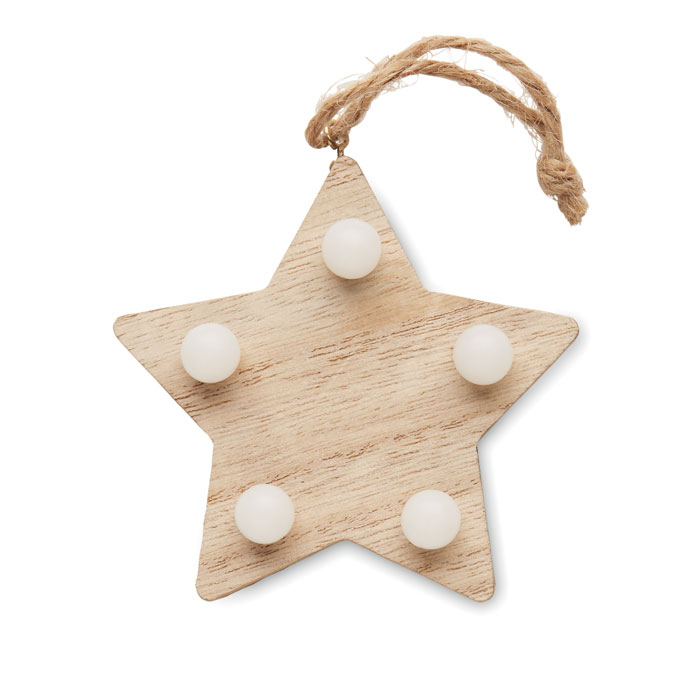 Wooden weed star with lights Legno item picture top