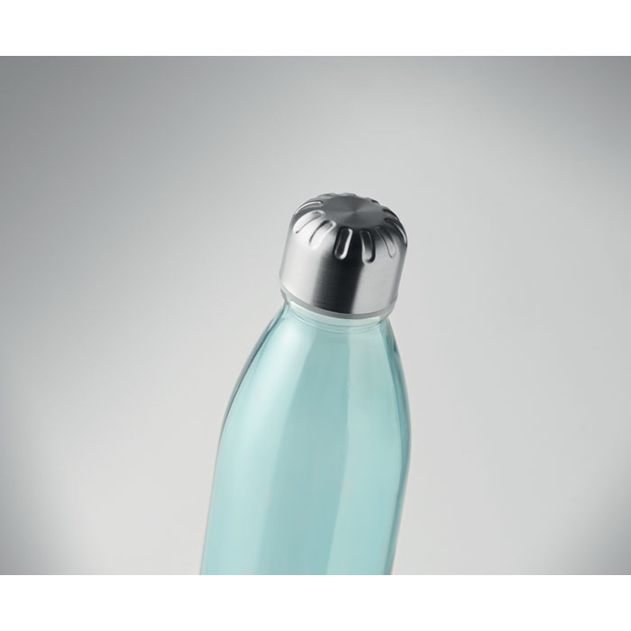 Glass drinking bottle 650ml transparent blue item detail picture