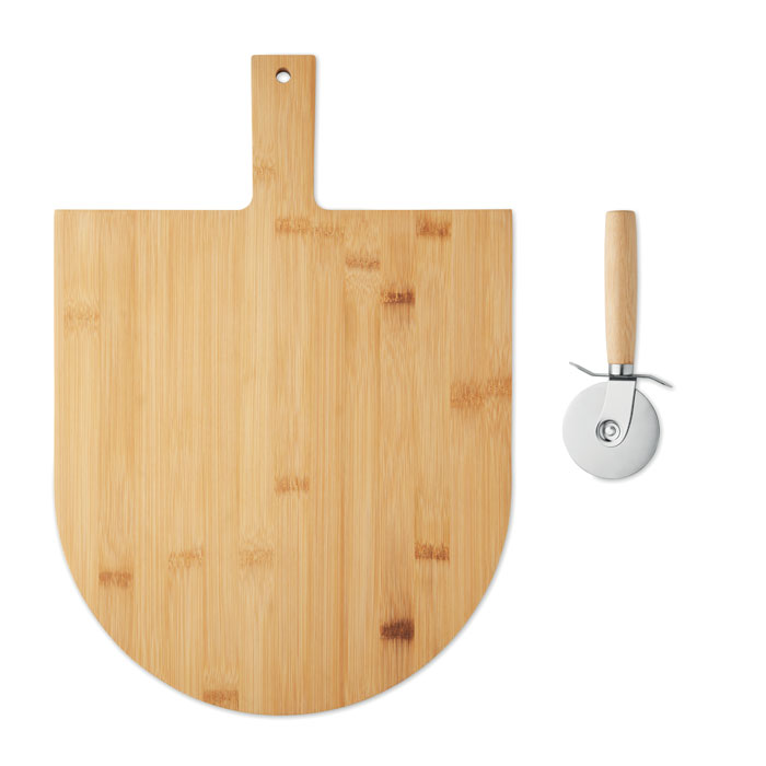 Bamboo pizza board & cutter Legno item picture 2